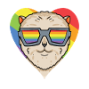 LGBT Dog Dwarf Spitz Rainbow