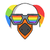 LGBT Tier Möwe Regenbogen