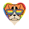 LGBT Dog German Boxer Rainbow