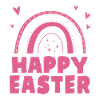Happy Easter Women Cute Rainbow