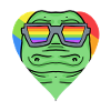 LGBT Animal Crocodile Rainbow