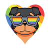 LGBT Hund Rottweiler Regenbogen