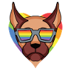 LGBT Dog Great Dane Rainbow