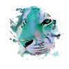 tiger, wildcat, blue, painting,graffiti,blue
