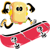 Sandwich Skateboarder Skateboarden Skateboard