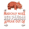 Chat Ours Panda Rouge