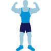 Muscular Bodybuilder Poses Silhouette