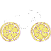 Bicycle with lemons.