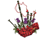 Scottish aesthetics - thistle and bagpipes