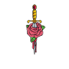 Gothic Dagger with Rose