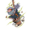 Drawing of Baba Jaga