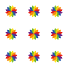 Bright Rainbow Flower Pattern