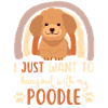 Doux caniche amoureux Kawaii