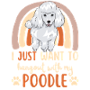 Doux caniche amoureux Kawaii