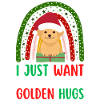 Christmas Cute Golden Retriever Kawaii