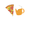 Ich mag Pizza und Bier