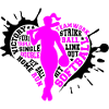 Pink Softball Heart