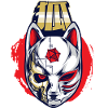 Cyborg Kitsune Mask Fox Mask Cyber Punk Cyber