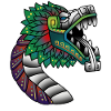 Quetzalcoatl Ancient Aztec feathered snake