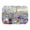 Copenhague Danemark Aquarelle Sketch Illustration