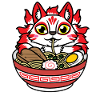 Kitsune mange ramen Noodles Anime
