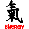 Energy kanji character with text Energy