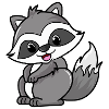 cute raccoon cartoon