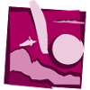 Paragliding paper cut paraglider pink
