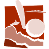 Paragliding paper cut paraglider red