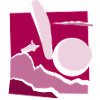 Paragliding paper cut paraglider pink