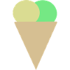 Eis in der Waffel