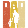 retro dad and son