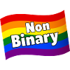 Nonbinær non-binær regnbueflag mangfoldighed LGBTQ+