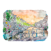 Amsterdam Pays-Bas Aquarelle Dessin d’esquisse