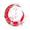 Samurai Japanischer Krieger Blutmond Design