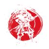 Samurai Japanischer Krieger Blutmond Design