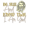Happy Be Still Fun Religious Christian Retro Vinta