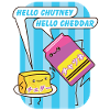 Cheddar et chutney kawaii.