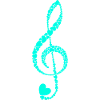 Musik im Herzen (türkis)