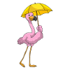 Parapluie Flamant Rose