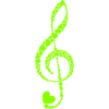 Clef of hearts (green)