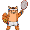 Tennis Cartoon Cat