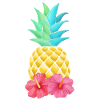 Pineapple and hibiscus