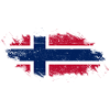 Brushstroke Norwegian Flag