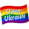 Slava Ukraini Slava Ukraina Tęczowa Flaga LGBTQ gej