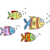 Fish Cichlid Water Sea Graffiti Drawing