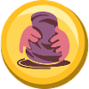 Pottery Sticker Gold Medalie Icon