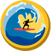 Surfer Sticker Icon Medalie Surf