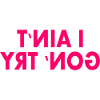 i aint gon try
