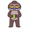 LGBT Animal Sloth Rainbow